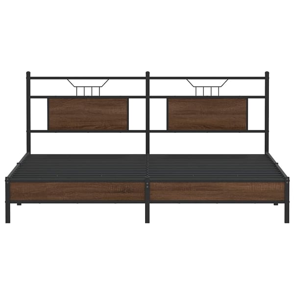 vidaXL Sengeramme uten madrass brun eik 160x200 cm konstruert tre
