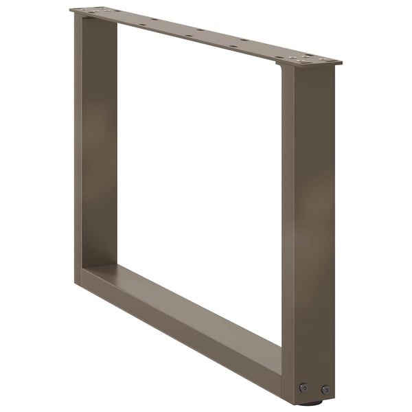 vidaXL Salongbordben U-formet 2 stk naturstål 70 x (42-43) cm stål