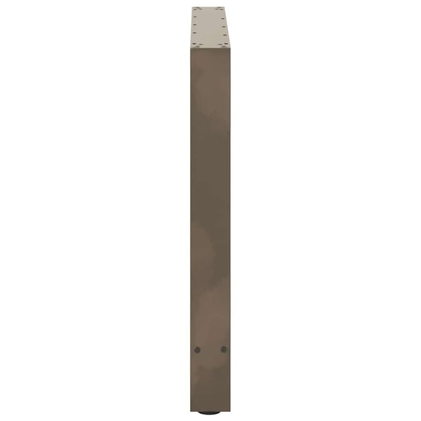 vidaXL Spisebordben naturstål 2 stk 90x(72-73) cm stål