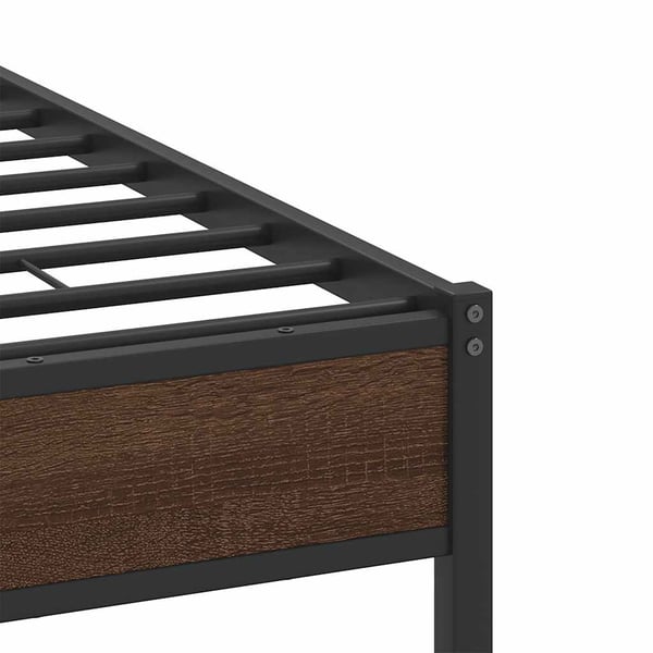 vidaXL sengeramme 120x190 cm uden madras konstrueret træ brunt eg