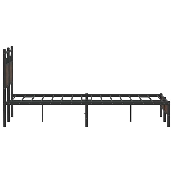 vidaXL sengeramme 120x190 cm uden madras konstrueret træ brunt eg