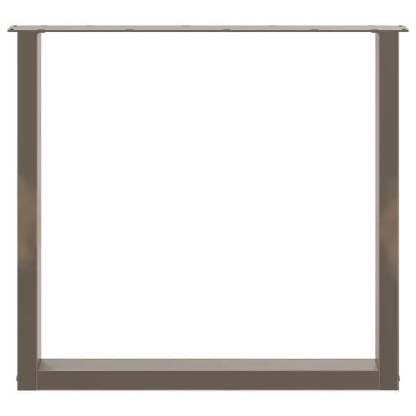 vidaXL Spisebordben U-formet 2 stk naturstål 90 x (72-73) cm stål