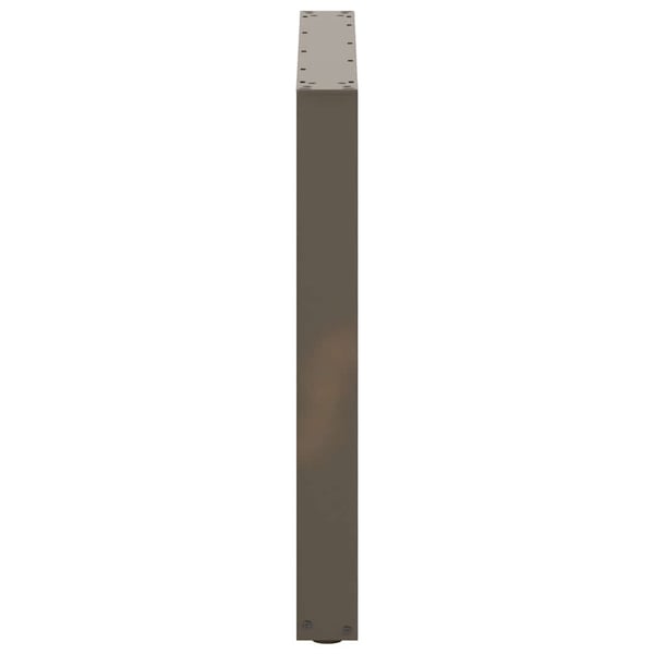 vidaXL Spisebordben U-formet 2 stk naturstål 90 x (72-73) cm stål