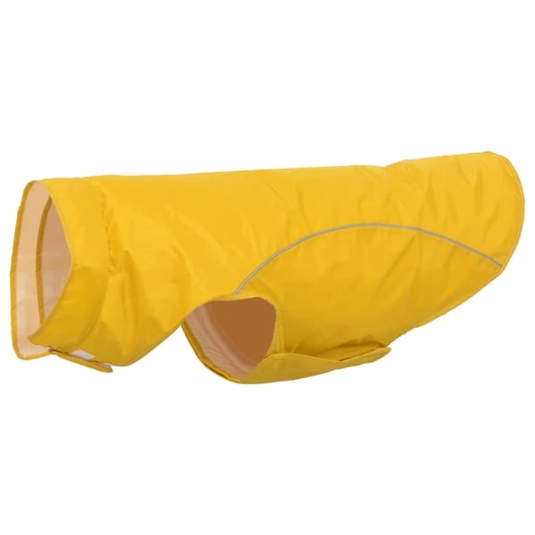 vidaXL Hunderegnfrakke med refleksstriber polyester 3XL gul