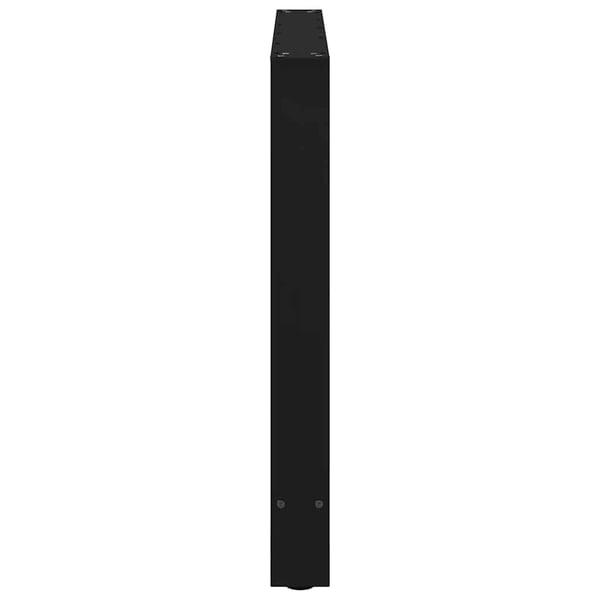 vidaXL spisebordsben sort 2 stk. 90x(72-73) cm stål
