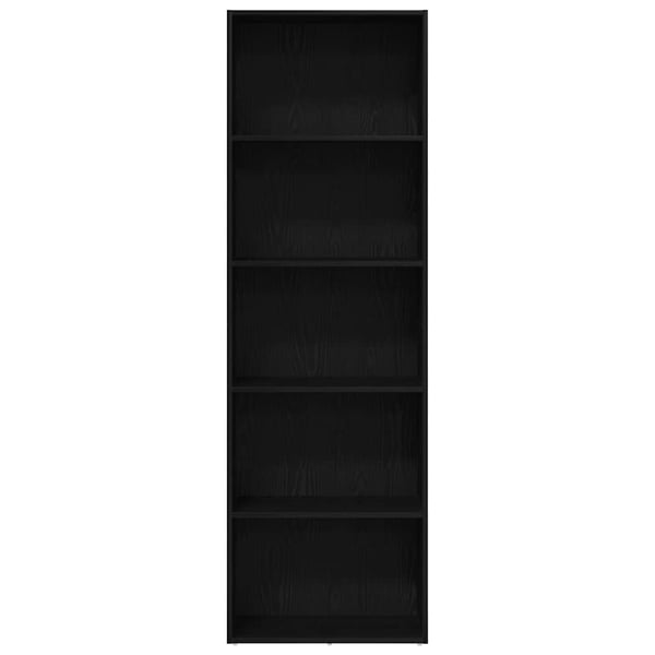 vidaXL bogreol 60x30x189 cm konstrueret træ sort egetræsfarve