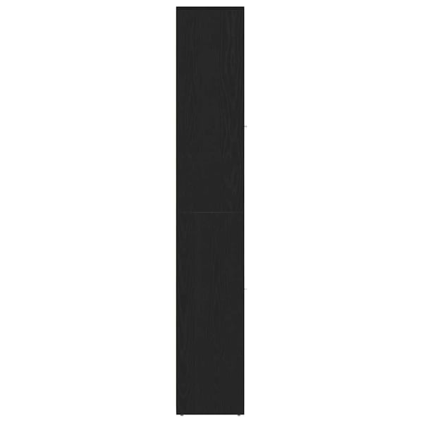 vidaXL badeværelsesskab 30x30x183,5 cm konstrueret træ sort-eg
