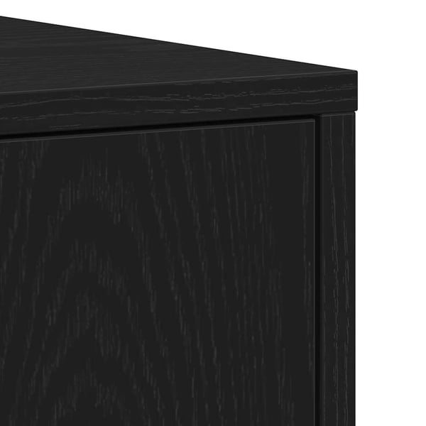 vidaXL badeværelsesskab 30x30x183,5 cm konstrueret træ sort-eg