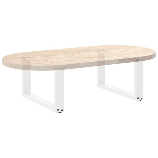 vidaXL sofabordsben U-formet 2 stk. hvid 60x(30-31) cm stål