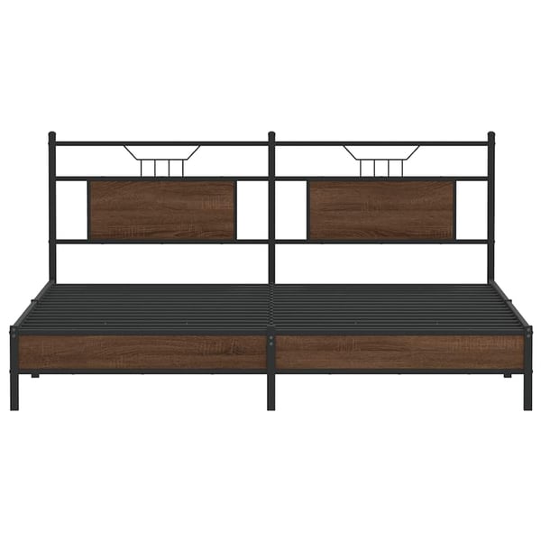 vidaXL Sengeramme uten madrass brun eik 183x203 cm konstruert tre