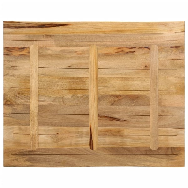 vidaXL Bordplate naturlig kant 110x80x3,8 cm grovt heltre mangotre