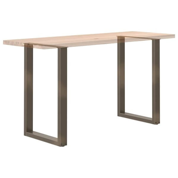 vidaXL Barbordben U-formet 2 stk naturstål 60x(90-91) cm stål