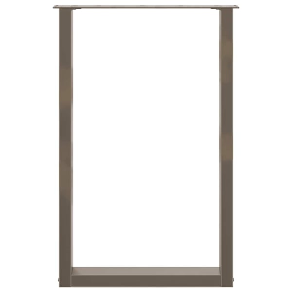 vidaXL Barbordben U-formet 2 stk naturstål 60x(90-91) cm stål