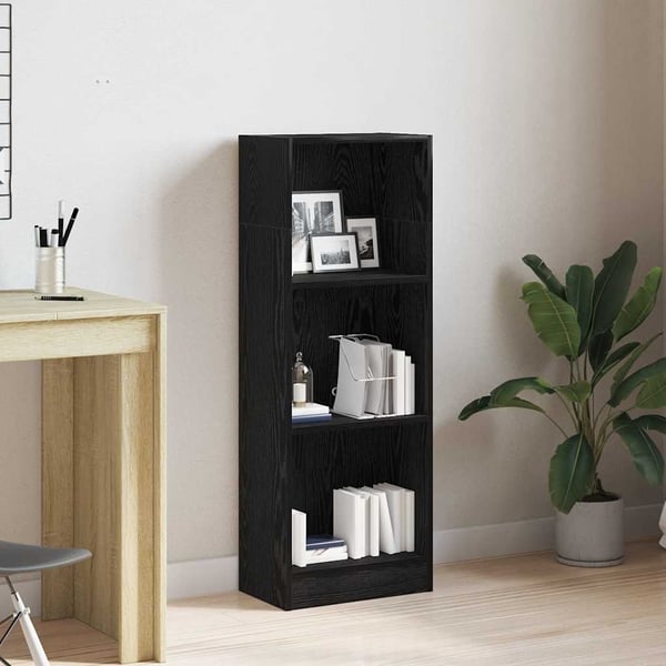 vidaXL bogreol 40x24x109 cm konstrueret træ sort egetræsfarve