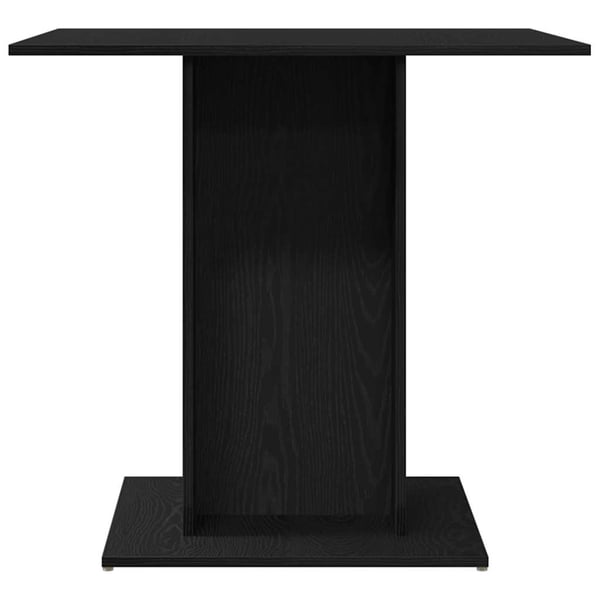 vidaXL spisebord 80x80x75 cm konstrueret træ sort egetræsfarve
