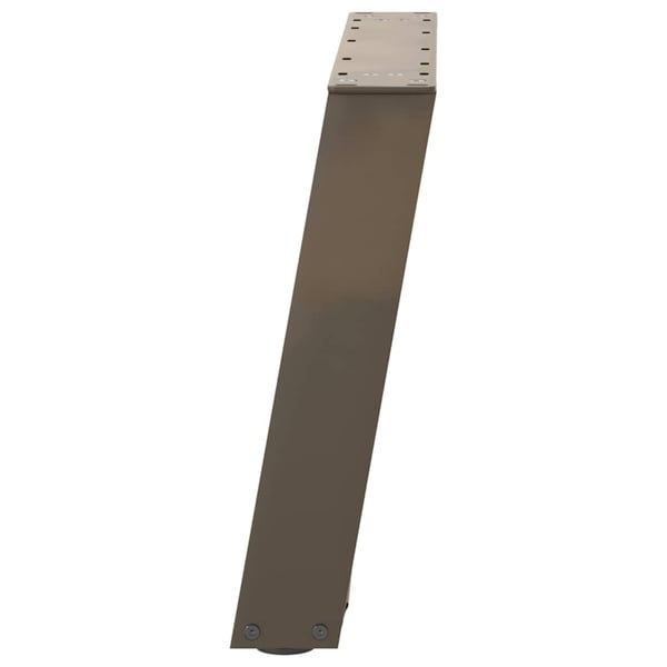 vidaXL Salongbordben U-formet 2 stk naturstål 60 x (42-43) cm stål