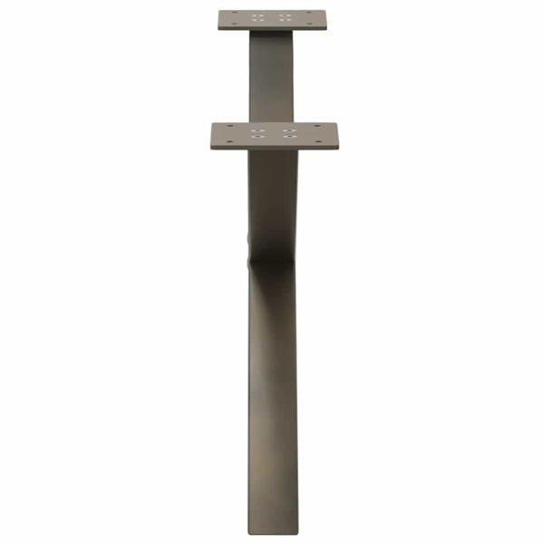 vidaXL sofabordsben X-formet 2 stk. naturstål 70x(30-31) cm stål