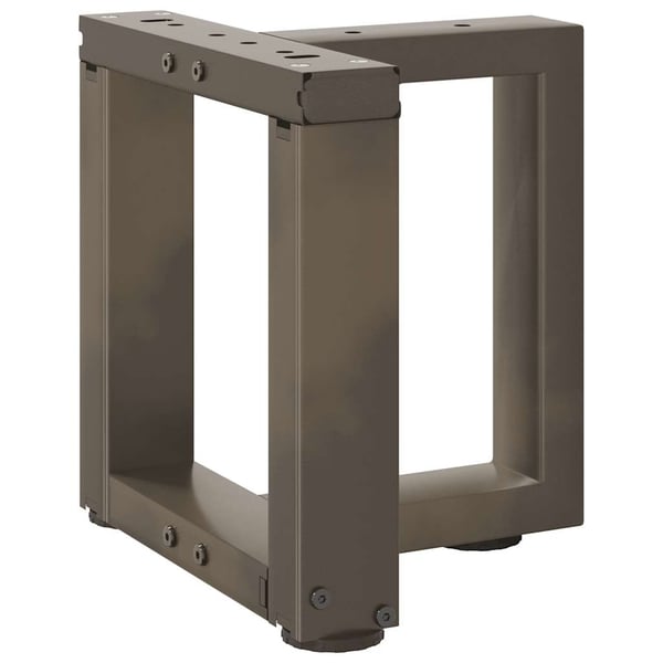 vidaXL sofabordsben T-formet 2 stk. sort 30x25x(30-31) cm stål