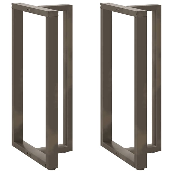 vidaXL Barbordben T-formet 2 stk svart 60x35x(110-111) cm stål