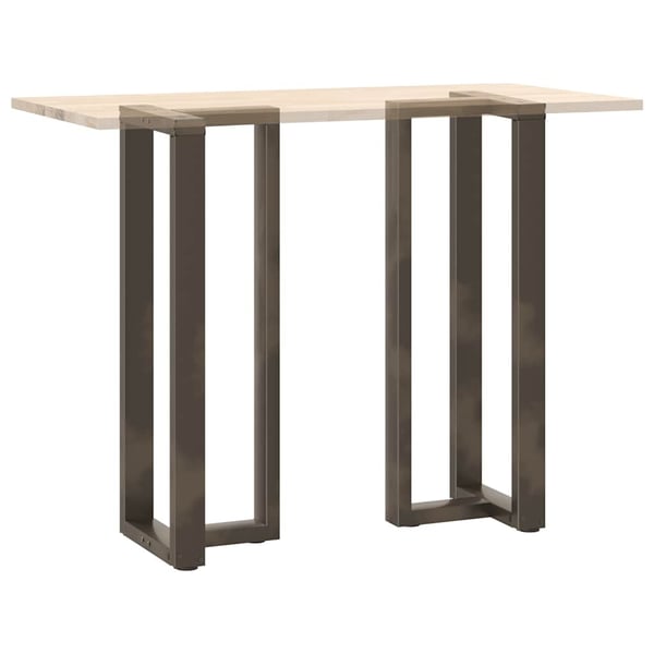 vidaXL barbordsben T-formet 2 stk. sort 50x35x(110-111) cm stål