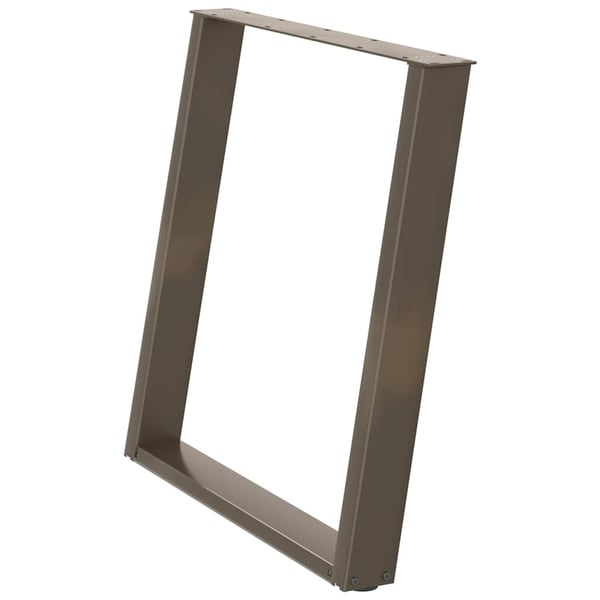 vidaXL Spisebordben U-formet 2 stk naturstål 70 x (72-73) cm stål