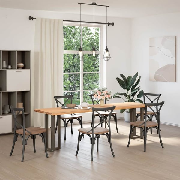 vidaXL Konsollbordben T-formet 2 stk svart 25x28x(72-73) cm stål
