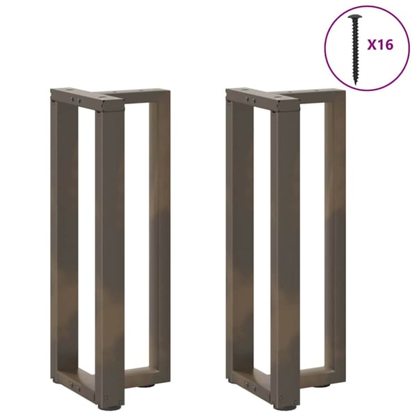 vidaXL Konsollbordben T-formet 2 stk svart 25x28x(72-73) cm stål