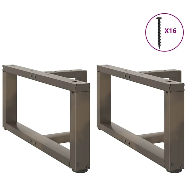 vidaXL Salongbordben T-formet 2 stk svart 70x25x(30-31) cm stål