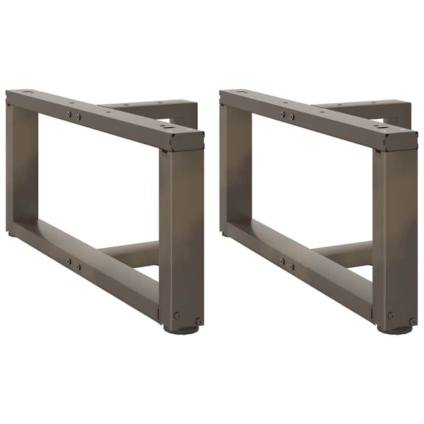 vidaXL Salongbordben T-formet 2 stk svart 70x25x(30-31) cm stål
