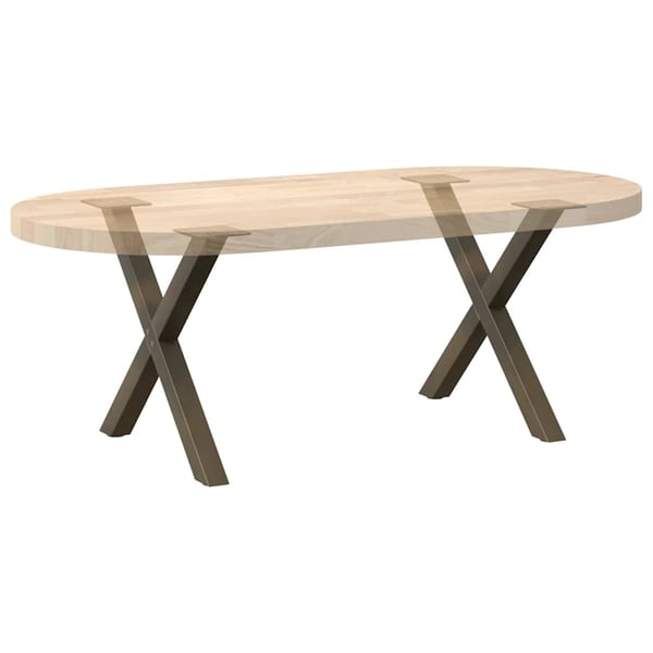 vidaXL sofabordsben X-formet 2 stk. naturstål 60x(42-43) cm stål