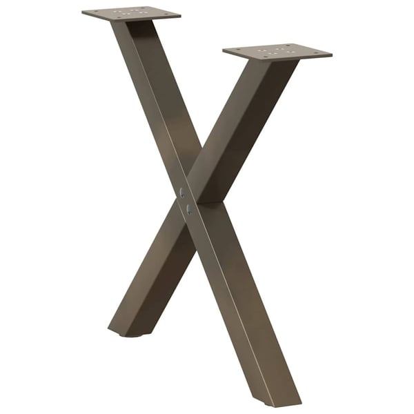 vidaXL sofabordsben X-formet 2 stk. naturstål 60x(42-43) cm stål