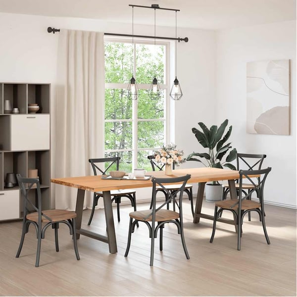 vidaXL Spisebordben A-formet 2 stk 100x(72-73) cm stål