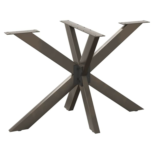vidaXL Spisebordben edderkoppformet svart 120x68x(72-73) cm stål