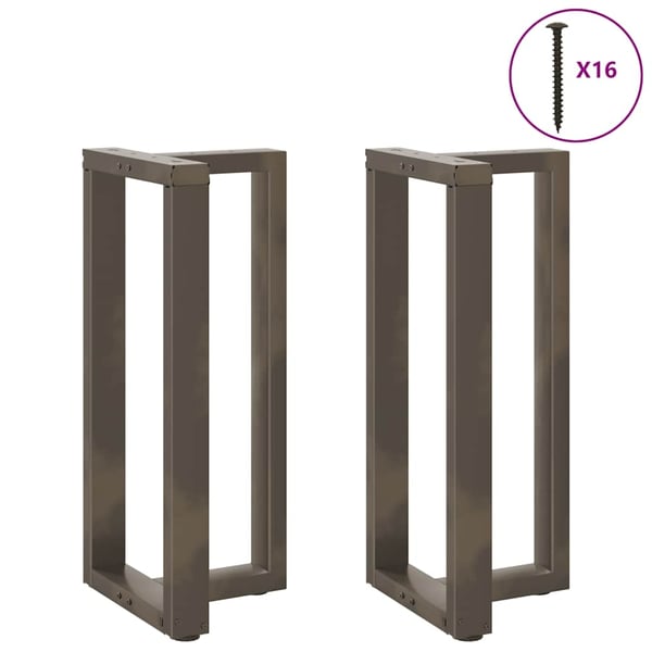vidaXL Barbordben T-formet 2 stk svart 40x35x(90-91) cm stål