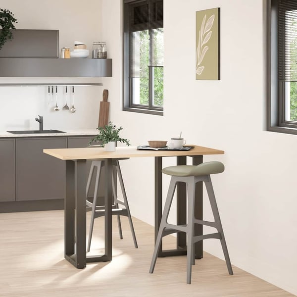 vidaXL Barbordben T-formet 2 stk svart 40x35x(90-91) cm stål