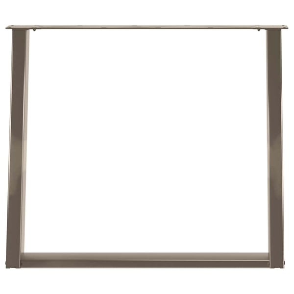 vidaXL spisebordsben U-formet 2 stk. naturstål 100x(72-73) cm stål