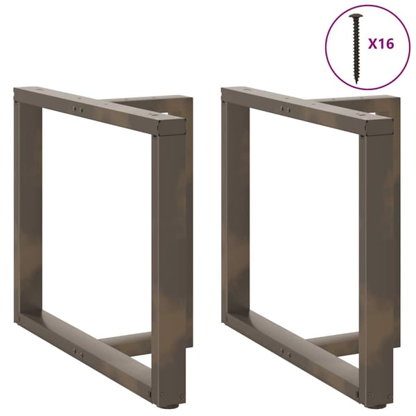 vidaXL Spisebordben T-formet 2 stk svart 100x35x(72-73) cm stål
