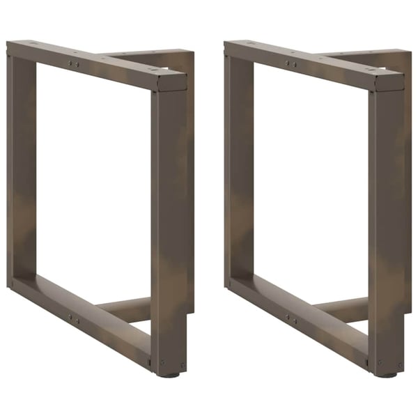 vidaXL Spisebordben T-formet 2 stk svart 100x35x(72-73) cm stål