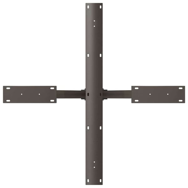 vidaXL spisebordben edderkopformet sort 85x85x(72-73) cm stål