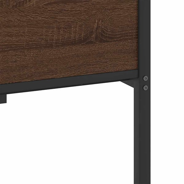 vidaXL Sengeramme uten madrass brun eik 107x203 cm konstruert tre