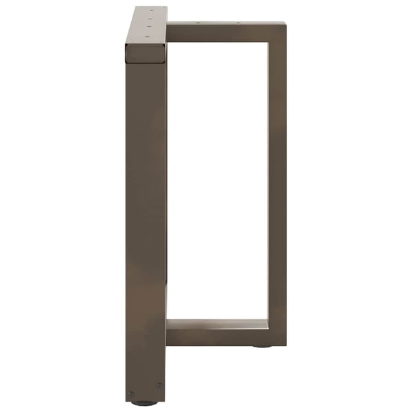 vidaXL Spisebordben T-formet 2 stk svart 80x35x(72-73) cm stål