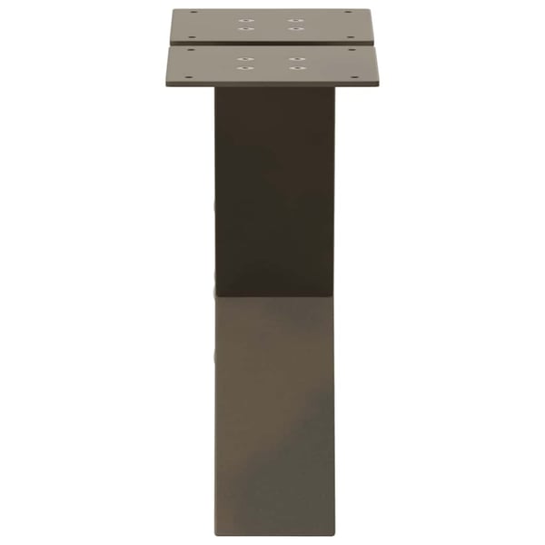 vidaXL Salongbordben X-formet 2 stk naturstål 40x(30-31) cm stål