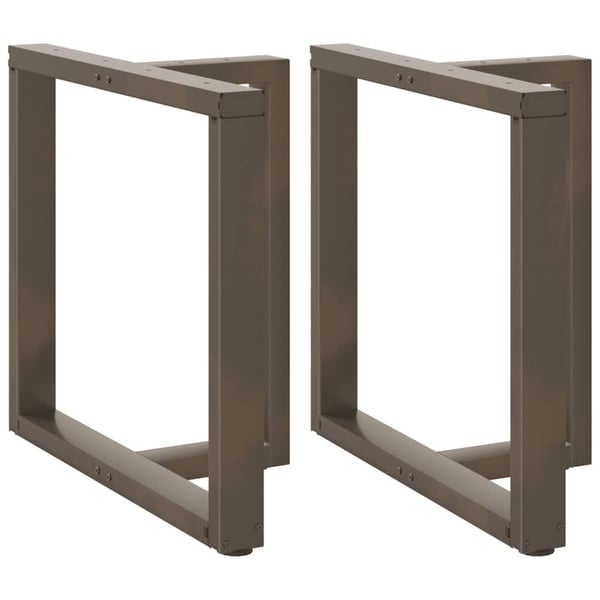 vidaXL spisebordsben T-formet 2 stk. sort 70x35x(72-73) cm stål