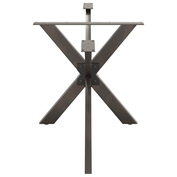 vidaXL Spisebordben edderkoppformet svart 150x78x(72-73) cm stål