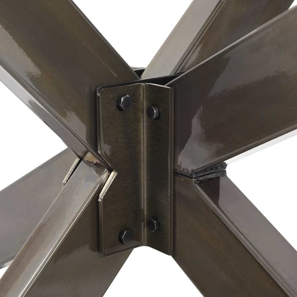 vidaXL Spisebordben edderkoppformet svart 150x78x(72-73) cm stål