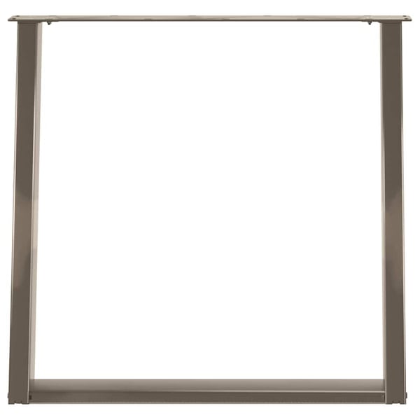 vidaXL Spisebordben U-formet 2 stk naturstål 80 x (72-73) cm stål