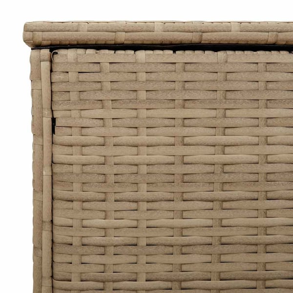 vidaXL udendørs hyndeboks 100x55x55,5 cm polyrattan beige