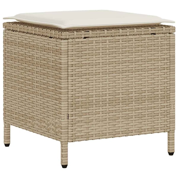 vidaXL sofasæt til haven 6 dele med hynder polyrattan beige