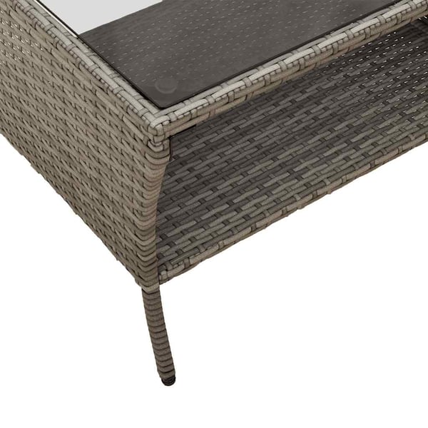 vidaXL sofasæt til haven 6 dele med hynder polyrattan grå