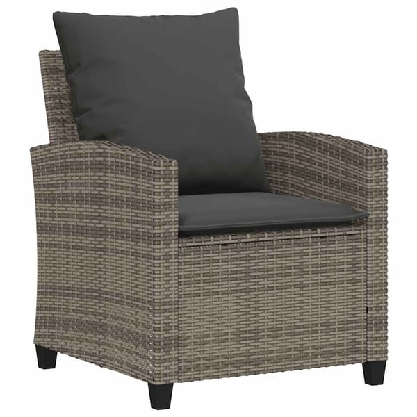 vidaXL sofasæt til haven 6 dele med hynder polyrattan grå